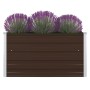 Raised brown galvanized steel planter 100x100x45 cm by vidaXL, Pots and planters - Ref: Foro24-47023, Price: 40,63 €, Discoun...