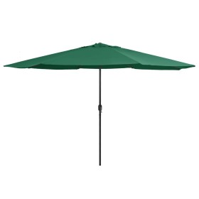 Outdoor umbrella with green metal pole 390 cm by , Umbrellas - Ref: Foro24-47379, Price: 81,99 €, Discount: %