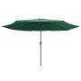 Outdoor umbrella with green metal pole 390 cm by , Umbrellas - Ref: Foro24-47379, Price: 81,29 €, Discount: %