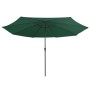 Outdoor umbrella with green metal pole 390 cm by , Umbrellas - Ref: Foro24-47379, Price: 81,29 €, Discount: %