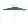 Outdoor umbrella with green metal pole 390 cm by , Umbrellas - Ref: Foro24-47379, Price: 81,29 €, Discount: %