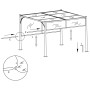 Pergola with adjustable cream white steel roof 3x3 m by , Pergolas, arches and garden trellises - Ref: Foro24-49323, Price: 2...