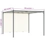 Pergola with adjustable cream white steel roof 3x3 m by , Pergolas, arches and garden trellises - Ref: Foro24-49323, Price: 2...