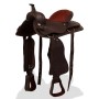 Western saddle, bridle and real leather breastplate 16" brown by , Frames - Ref: Foro24-91348, Price: 196,69 €, Discount: %