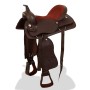 Western saddle, bridle and real leather breastplate 16" brown by , Frames - Ref: Foro24-91348, Price: 187,99 €, Discount: %