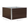 Raised brown galvanized steel planter 100x100x45 cm by vidaXL, Pots and planters - Ref: Foro24-47023, Price: 40,63 €, Discoun...