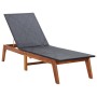 Solid acacia wood and synthetic rattan sun lounger by vidaXL, Loungers - Ref: Foro24-46031, Price: 138,39 €, Discount: %