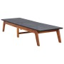 Tumbona de madera maciza de acacia y ratán sintético de vidaXL, Tumbonas - Ref: Foro24-46031, Precio: 138,39 €, Descuento: %