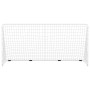 Soccer goal with white steel net 366x122x182 cm by , soccer goals - Ref: Foro24-93371, Price: 85,75 €, Discount: %