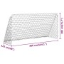 Soccer goal with white steel net 366x122x182 cm by , soccer goals - Ref: Foro24-93371, Price: 85,75 €, Discount: %