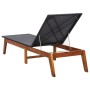 Solid acacia wood and synthetic rattan sun lounger by vidaXL, Loungers - Ref: Foro24-46031, Price: 138,39 €, Discount: %