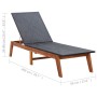 Solid acacia wood and synthetic rattan sun lounger by vidaXL, Loungers - Ref: Foro24-46031, Price: 138,39 €, Discount: %