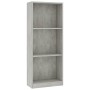 3-stufiges Regal aus Holzwerkstoff und Beton, 40 x 24 x 109 cm von vidaXL, Bücherregale und Regale - Ref: Foro24-800832, Prei...