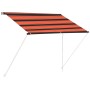 Toldo retráctil naranja y marrón 100x150 cm de , Toldos - Ref: Foro24-145893, Precio: 46,90 €, Descuento: %