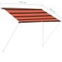 Toldo retráctil naranja y marrón 100x150 cm de , Toldos - Ref: Foro24-145893, Precio: 46,90 €, Descuento: %