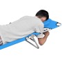 Folding lounger with head cushion turquoise blue steel by , Loungers - Ref: Foro24-310332, Price: 64,20 €, Discount: %