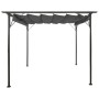 Pergola with retractable roof anthracite gray steel 3x3m 180 g/m² by , Pergolas, arches and garden trellises - Ref: Foro24-31...