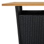 Mesa alta ratán sintético y madera de acacia negro 60x60x110 cm de , Mesas de jardín - Ref: Foro24-313463, Precio: 138,34 €, ...