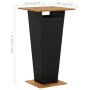 Mesa alta ratán sintético y madera de acacia negro 60x60x110 cm de , Mesas de jardín - Ref: Foro24-313463, Precio: 138,34 €, ...