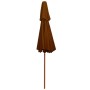 Two-story terracotta wooden pole parasol 270 cm by , Umbrellas - Ref: Foro24-313765, Price: 92,75 €, Discount: %