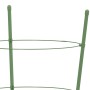 Gartenpflanzenstützen mit 3 Ringen 5 Stück grüner Stahl 60 cm von , Spaliere und Pflanzenstützen - Ref: Foro24-319373, Preis:...