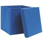 Storage boxes with lids 10 pcs blue 28x28x28 cm by , Storage baskets - Ref: Foro24-325198, Price: 48,18 €, Discount: %