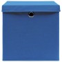 Storage boxes with lids 10 pcs blue 28x28x28 cm by , Storage baskets - Ref: Foro24-325198, Price: 48,18 €, Discount: %