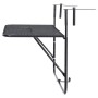 Black steel balcony table 60x40 cm by , Garden tables - Ref: Foro24-325924, Price: 40,06 €, Discount: %