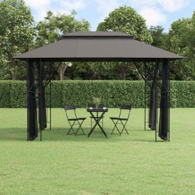 Gazebo with anthracite gray steel walls 400x300x270 cm by , Tents and gazebos - Ref: Foro24-360144, Price: 293,99 €, Discount: %