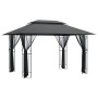 Cenador con paredes acero gris antracita 400x300x270 cm de , Carpas y cenadores - Ref: Foro24-360144, Precio: 296,93 €, Descu...