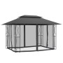 Cenador con paredes acero gris antracita 400x300x270 cm de , Carpas y cenadores - Ref: Foro24-360144, Precio: 296,93 €, Descu...