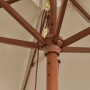 Garden umbrella with taupe gray wooden pole 299x240 cm by , Umbrellas - Ref: Foro24-363170, Price: 82,47 €, Discount: %