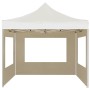 Carpa plegable profesional con paredes aluminio crema 3x3 m de , Carpas y cenadores - Ref: Foro24-45486, Precio: 248,81 €, De...