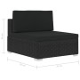 3-piece garden sofa set and black synthetic rattan cushions by vidaXL, Garden sets - Ref: Foro24-47267, Price: 325,90 €, Disc...