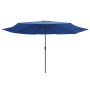 Outdoor umbrella with light blue metal pole 390 cm by , Umbrellas - Ref: Foro24-47385, Price: 77,72 €, Discount: %