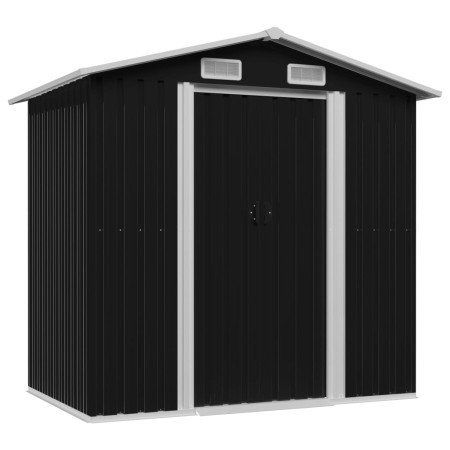 Anthracite gray steel garden shed 204x132x186 cm by vidaXL, Sheds - Ref: Foro24-47028, Price: 232,99 €, Discount: %