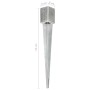 Ground spikes 2 units silver galvanized steel 9x9x75 cm by , Spikes for anchoring in the ground - Ref: Foro24-145413, Price: ...