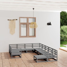 Garden furniture set 11 pieces solid pine wood by , Garden sets - Ref: Foro24-3076036, Price: 750,99 €, Discount: %