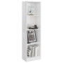 4-level engineered wood glossy white shelf by vidaXL, Bookcases and shelves - Ref: Foro24-800843, Price: 53,99 €, Discount: %