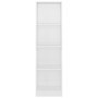 4-level engineered wood glossy white shelf by vidaXL, Bookcases and shelves - Ref: Foro24-800843, Price: 53,99 €, Discount: %