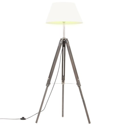 Solid gray and white teak wood tripod lamp 141 cm by , Lamps - Ref: Foro24-288073, Price: 72,99 €, Discount: %