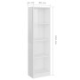 4-level engineered wood glossy white shelf by vidaXL, Bookcases and shelves - Ref: Foro24-800843, Price: 53,99 €, Discount: %