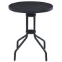 Steel and black glass garden table 60 cm by vidaXL, Garden tables - Ref: Foro24-47252, Price: 60,26 €, Discount: %