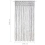 Anthracite gray cotton macrame curtain 140x240 cm by , Curtains and curtains - Ref: Foro24-323991, Price: 41,67 €, Discount: %