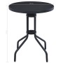 Steel and black glass garden table 60 cm by vidaXL, Garden tables - Ref: Foro24-47252, Price: 60,26 €, Discount: %