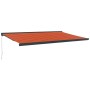 Toldo retráctil aluminio y tela naranja y marrón 5x3 m de , Toldos - Ref: Foro24-3154570, Precio: 641,12 €, Descuento: %