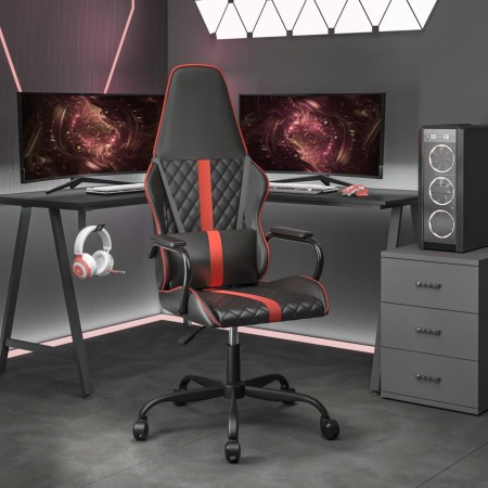 Silla gaming con masaje cuero sintético rojo y negro de , Sillones para videojuegos - Ref: Foro24-345558, Precio: 112,74 €, D...