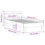 Bed frame with black engineered wood headboard 100x200 cm by , Beds and slatted bases - Ref: Foro24-838527, Price: 90,45 €, D...