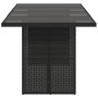 Garden table glass surface PE rattan black 190x80x74 cm by , Garden tables - Ref: Foro24-365304, Price: 179,49 €, Discount: %