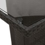 Garden table glass surface PE rattan black 190x80x74 cm by , Garden tables - Ref: Foro24-365304, Price: 179,49 €, Discount: %